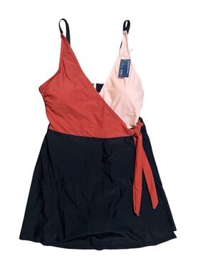 *NEW* Sz Large Colorblock Swimdress by Summer Mae - Tri-Color - Swim Suit